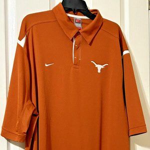 Texas Longhorns Nike Dri Fit Team Polo Shirt Orange Men's XXL Pre-owned